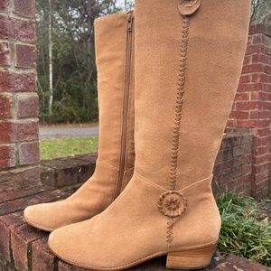 Jack Rogers Suede Leather Sawyer Tall Boot Size 9